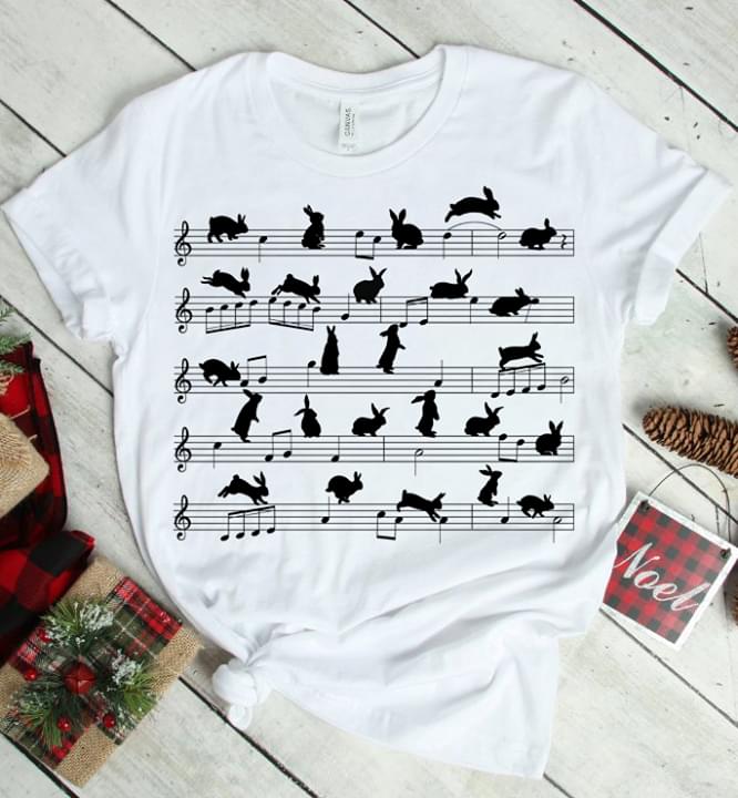 Basic Song Melody Black Rabbits Animals Shirt Basic Song Melody Black Rabbits Animals Shirt