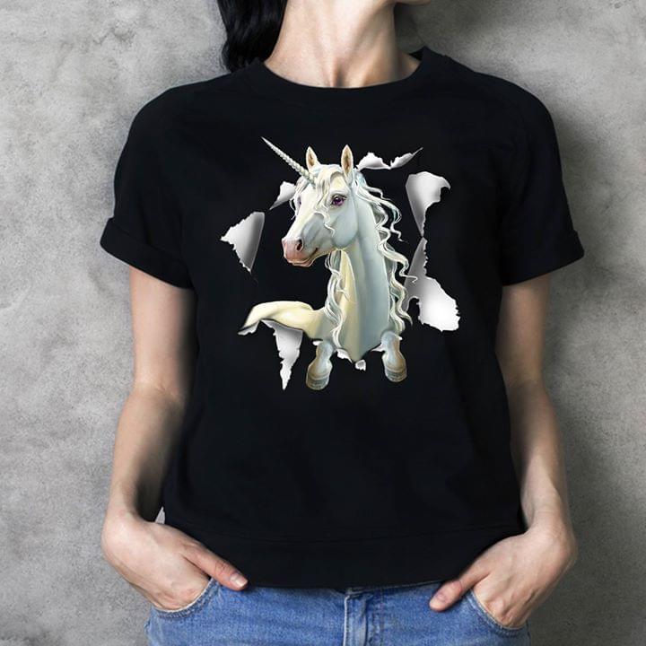 Basic Stunning White Unicorn Shirt Basic Stunning White Unicorn Shirt