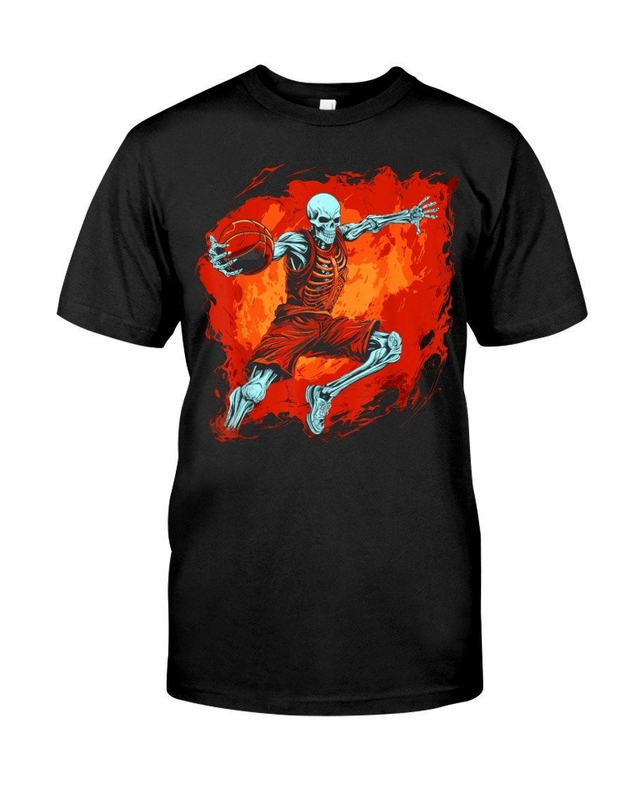 Basketball Skeleton Fire Kung Fu T-Shirt Basketball Skeleton Fire Kung Fu T-Shirt
