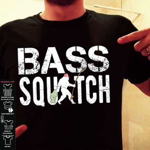 Bass Squatch Bigfoot Outdoor Fishing Shirt