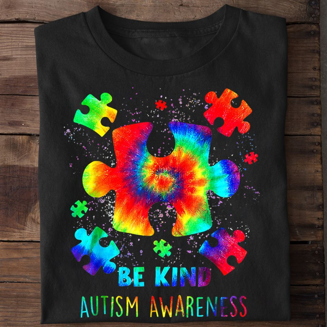Be Kind Autism Awareness Colorful Puzzle Support T-Shirt Be Kind Autism Awareness Colorful Puzzle Support T-Shirt