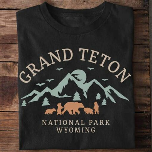Bear Family Shirt, Grand Teton National Park Wyoming