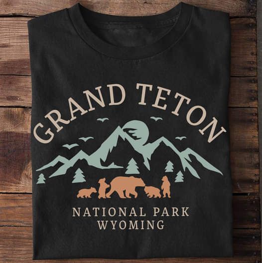 Bear Family Shirt, Grand Teton National Park Wyoming Bear Family Shirt, Grand Teton National Park Wyoming