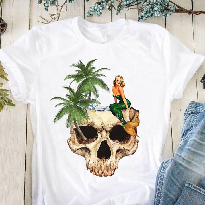 Beautiful Mermaid Beach Skull Shirt Beautiful Mermaid Beach Skull Shirt