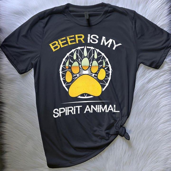 Beer Is My Spirit Animal Big Bear Footstep And Dream Catcher Shirt Beer Is My Spirit Animal Big Bear Footstep And Dream Catcher Shirt
