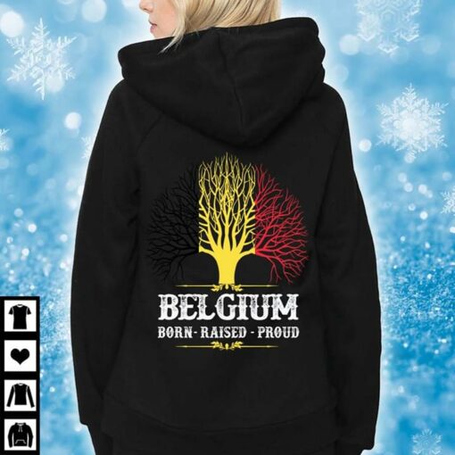 Belgium Born Raised Proud Hoodie (Back Side)