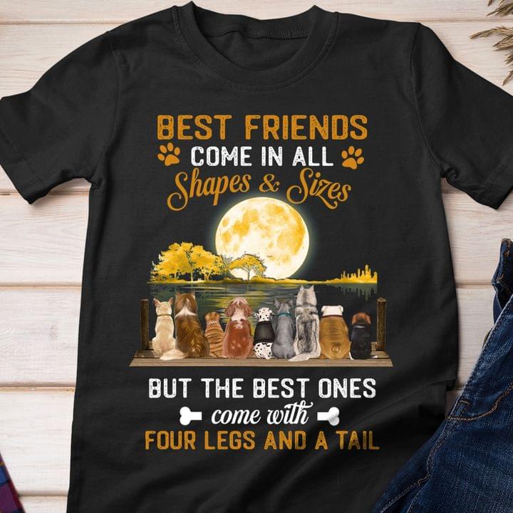 Best Friends Come In All Shapes & Sizes But The Best Ones Come With Four Legs And A Tail Dogs Moon Shirt Best Friends Come In All Shapes & Sizes But The Best Ones Come With Four Legs And A Tail Dogs Moon Shirt