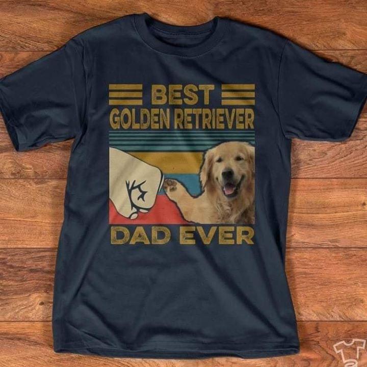 Best Golden Retriever Dad Ever Vintage Shirt Best Golden Retriever Dad Ever Vintage Shirt