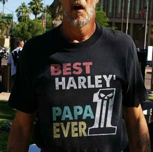 Best Harley Papa Ever Shirt