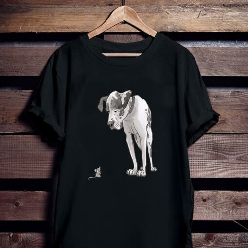 Big Old Dog And Tiny Cute Mouse Shirt