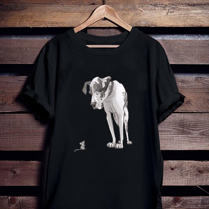 Big Old Dog And Tiny Cute Mouse Shirt Big Old Dog And Tiny Cute Mouse Shirt