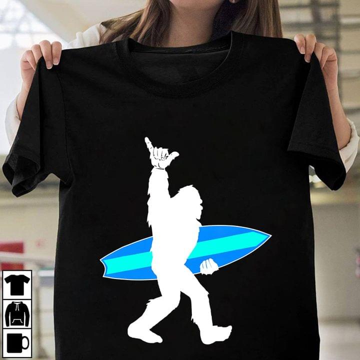 Bigfoot Love Surfing Outdoor Sport Shirt Bigfoot Love Surfing Outdoor Sport Shirt