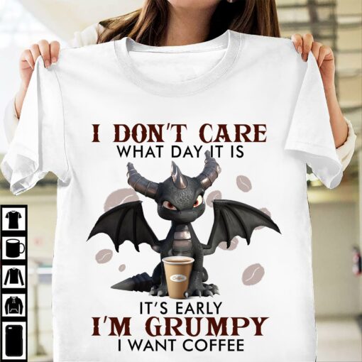 Black Dragon And Hot Coffee Holiday T-Shirt Sweatshirt Hoodie