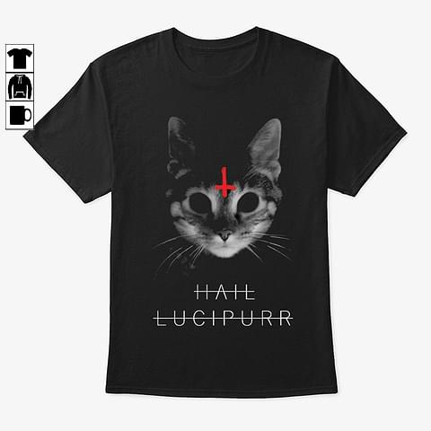 Black Eyes Cat Hail Lucifer Shirt Black Eyes Cat Hail Lucifer Shirt