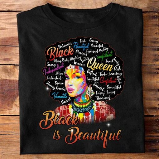 Black Is Beautiful Black Queen Colorful Shirt