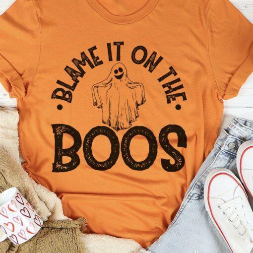 Blame It On The Boos Ghosts Halloween Shirt