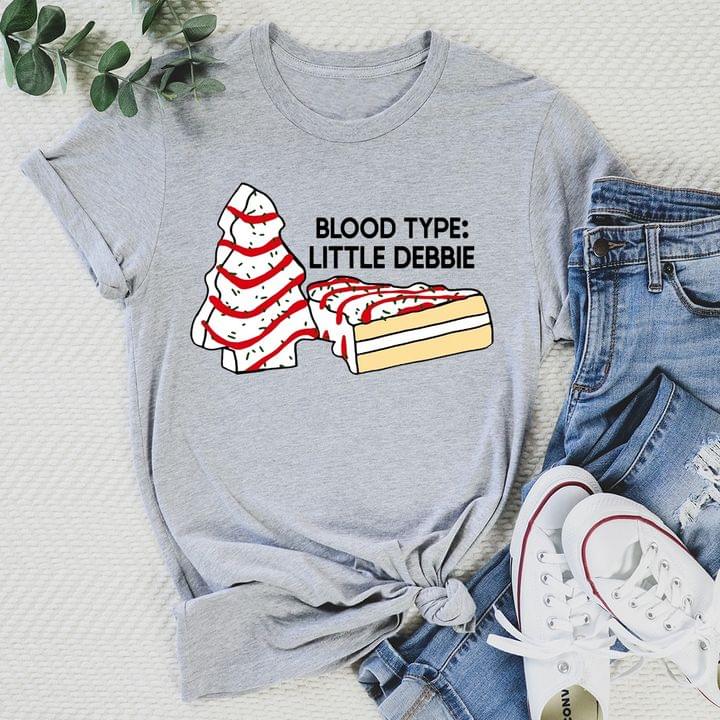 Blood Type Little Debbie Christmas Tree Cake Shirt Blood Type Little Debbie Christmas Tree Cake Shirt