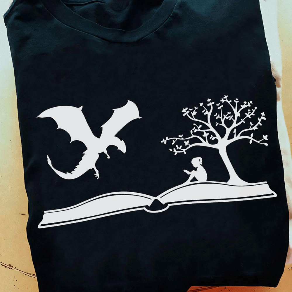 Book Dragon Girl, Book Lover T-Shirt Book Dragon Girl, Book Lover T-Shirt