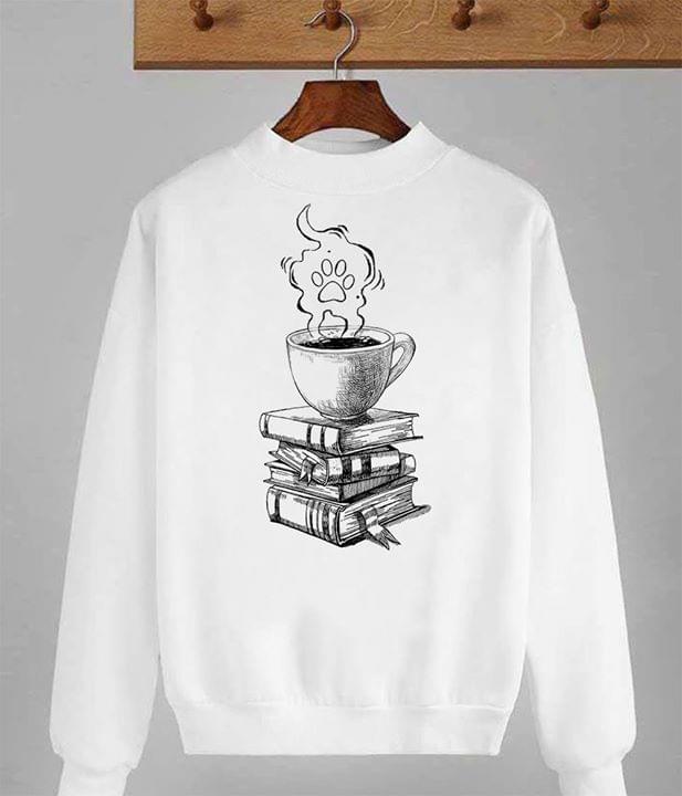 Books Hot Coffee Cup And Cute Animal Shirt Books Hot Coffee Cup And Cute Animal Shirt