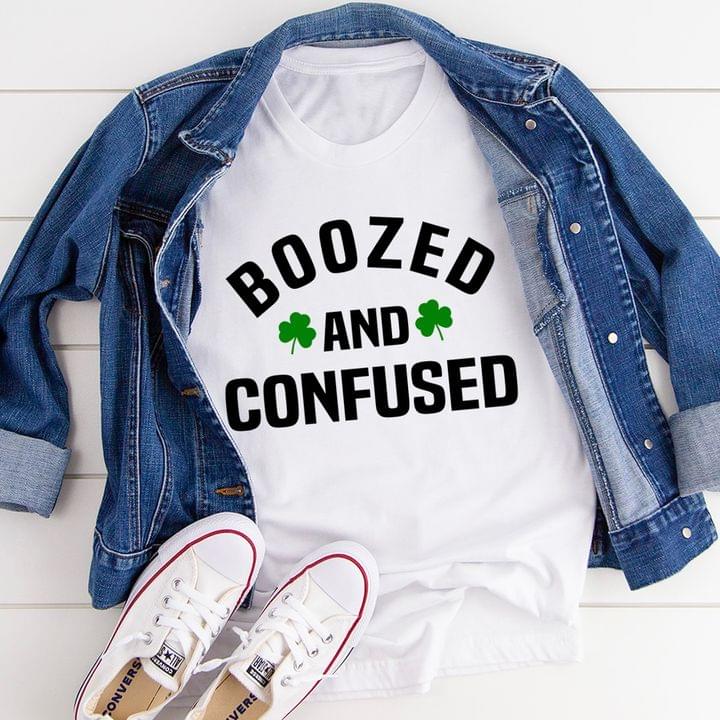 Boozed And Confused Clovers Irish Saint's Patrick Day Shirt Boozed And Confused Clovers Irish Saint's Patrick Day Shirt