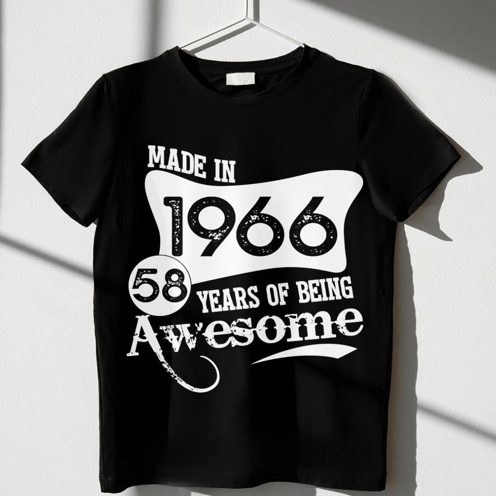 Born in 1966 Vintage 58th Birthday Gift Shirt for Men & Women Born in 1966 Vintage 58th Birthday Gift Shirt for Men & Women