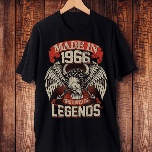 Born in 1966 Vintage Legend T-Shirt – 58th Birthday Gift Tee
