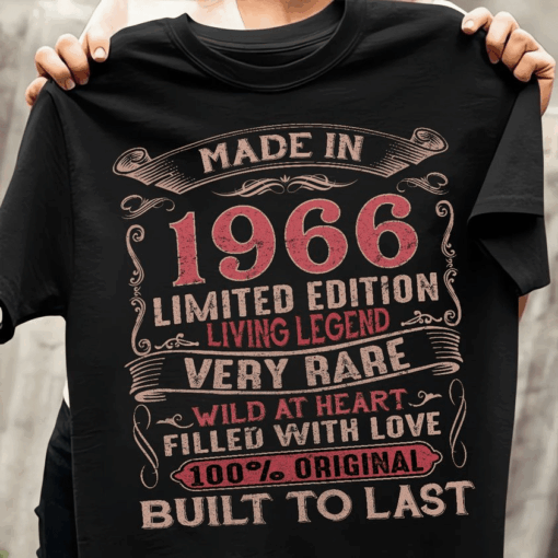 Born in 1966 Vintage T-Shirt – Limited Edition Legendary Birthday Gift