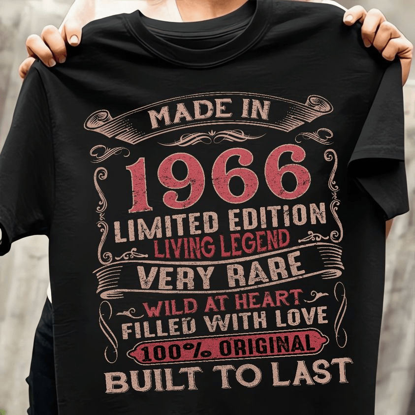 Born in 1966 Vintage T-Shirt – Limited Edition Legendary Birthday Gift Born in 1966 Vintage T-Shirt – Limited Edition Legendary Birthday Gift