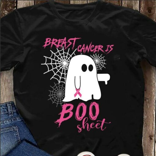 Breast Cancer Is Boo Sheet Ghost Pink Ribbon Spider’s Wed Shirt