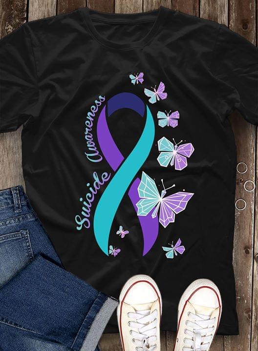 Butterflies Cyper Design Cancer Suicide Awareness Shirt Butterflies Cyper Design Cancer Suicide Awareness Shirt