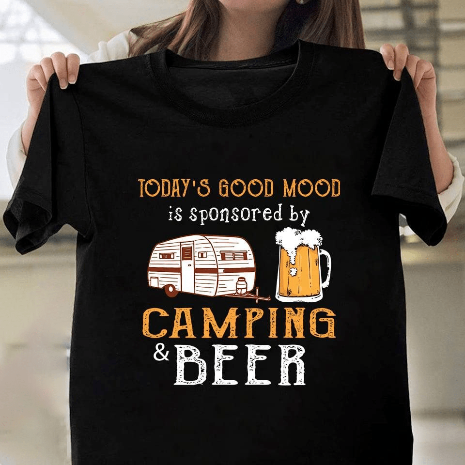 Camping Beer T-Shirt Funny Outdoors Gift for Campers and Beer Lovers Camping Beer T-Shirt Funny Outdoors Gift for Campers and Beer Lovers