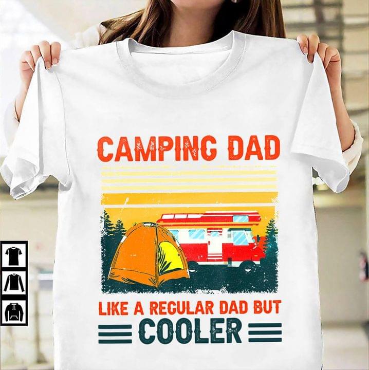 Camping Dad Like A Regular Dad But Cooler Orange Tent And Red Kombi Shirt Camping Dad Like A Regular Dad But Cooler Orange Tent And Red Kombi Shirt