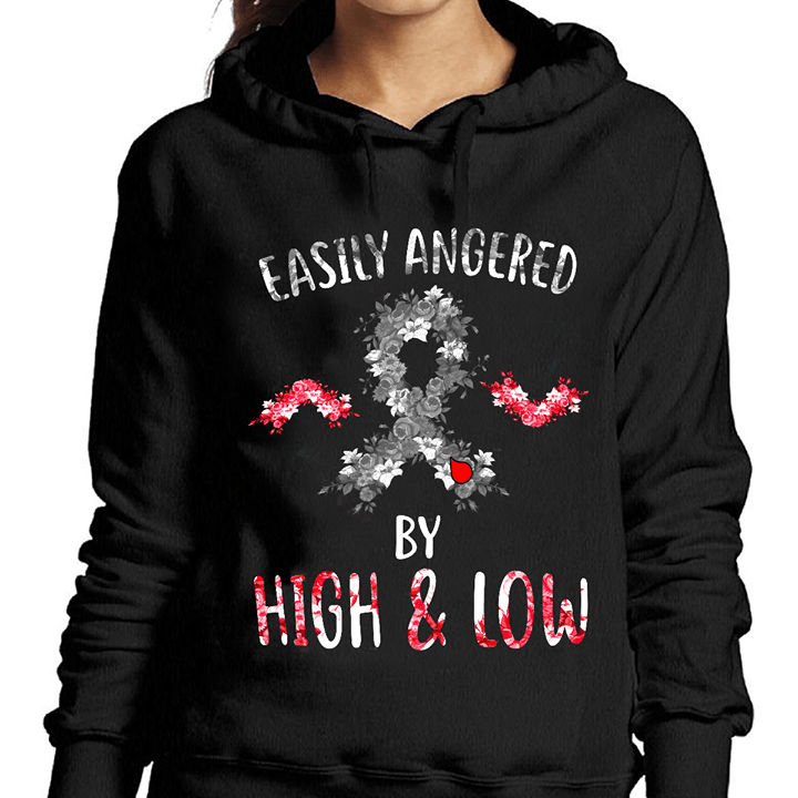 Cancer Easily Angered By High & Low Hoodie Cancer Easily Angered By High & Low Hoodie