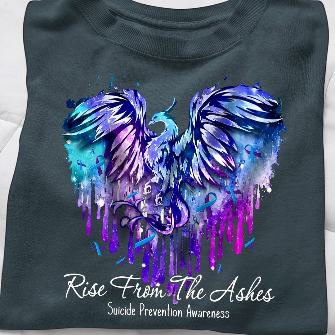 Cancer Fighter Support Shirt, Rise From The Ashes, Suicide Prevention Awareness Cancer Fighter Support Shirt, Rise From The Ashes, Suicide Prevention Awareness