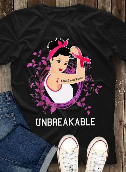Cancer Strong Girl Breast Cancer Warrior Unbreakalbe Shirt
