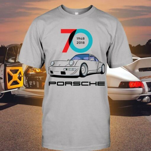 Car Lover Racing Boi 70 Years 1948 2018 Porsche Shirt