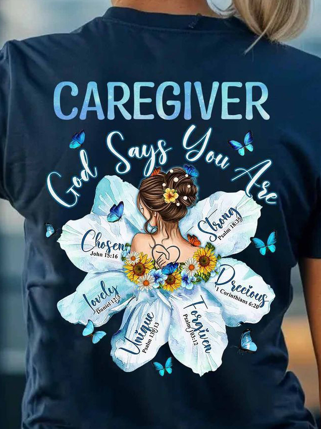 Caregiver, God Says You Are Strong Shirt Caregiver, God Says You Are Strong Shirt