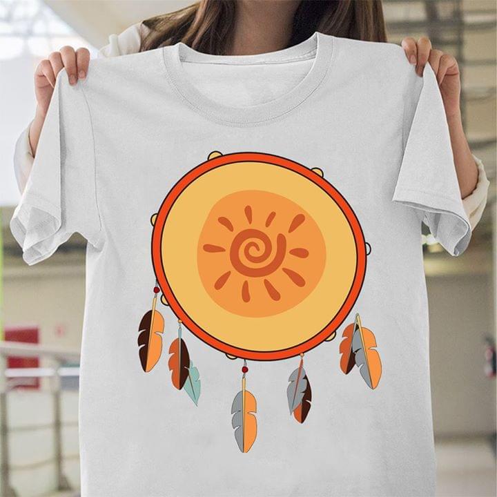 Cartoon Style Sun Feathers Dream Catcher Shirt Cartoon Style Sun Feathers Dream Catcher Shirt