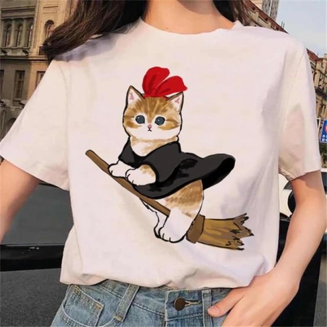 Cat Witch Riding Broom Shirt Cat Witch Riding Broom Shirt