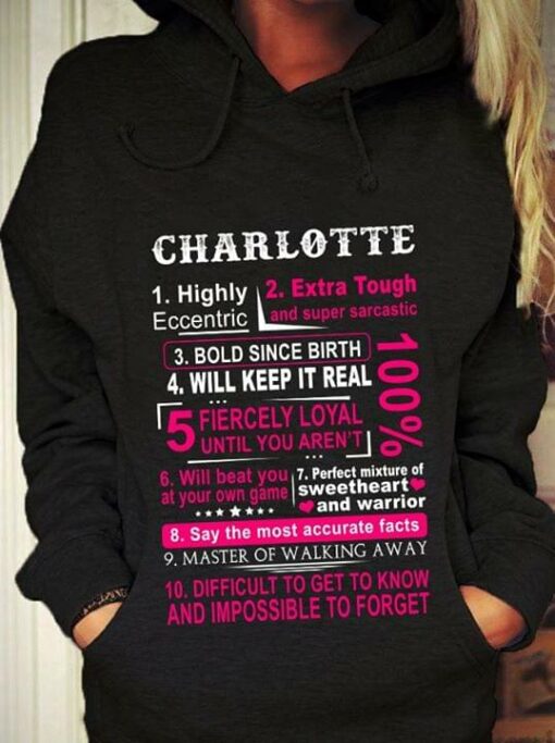 Charlotte Highly Eccentric Extra Tough And Super Sarcastic Hoodie