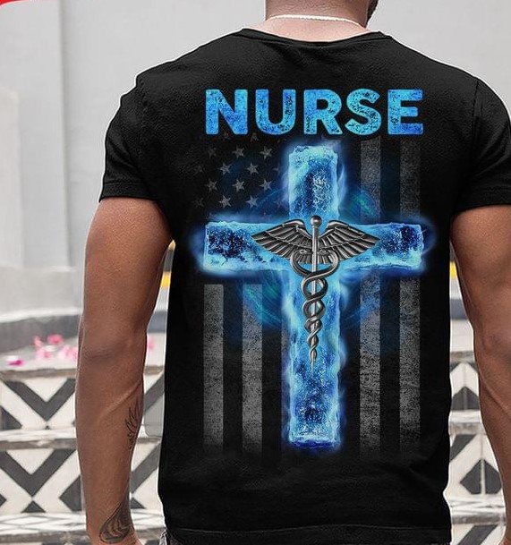 Christ God Nurse American Job Love Shirt (Back Side) Christ God Nurse American Job Love Shirt (Back Side)