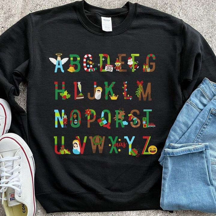 Christmas Alphabet Shirt Christmas Alphabet Shirt
