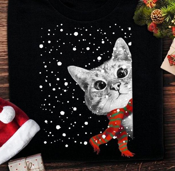 Christmas Cute Cat Snow Shirt Christmas Cute Cat Snow Shirt
