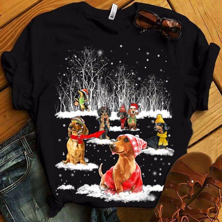 Christmas Dachshund Dogs Snow Shirt Christmas Dachshund Dogs Snow Shirt