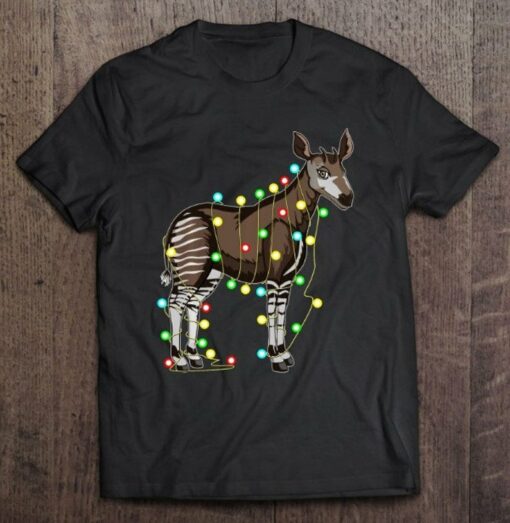 Christmas Lights Okapi Lover T-Shirt Sweatshirt Hoodie