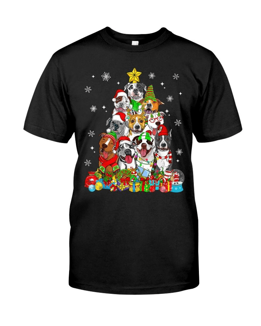 Christmas Pitbull Xmas Tree, Dog Lover T-Shirt Christmas Pitbull Xmas Tree, Dog Lover T-Shirt