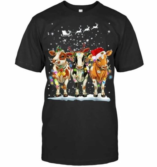 Christmas Team Of Cow, Farmer Shirt