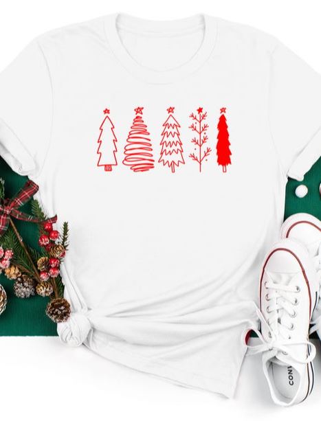 Christmas Tree Sketches Pine Tree Simple T-Shirt Sweatshirt Hoodie Christmas Tree Sketches Pine Tree Simple T-Shirt Sweatshirt Hoodie