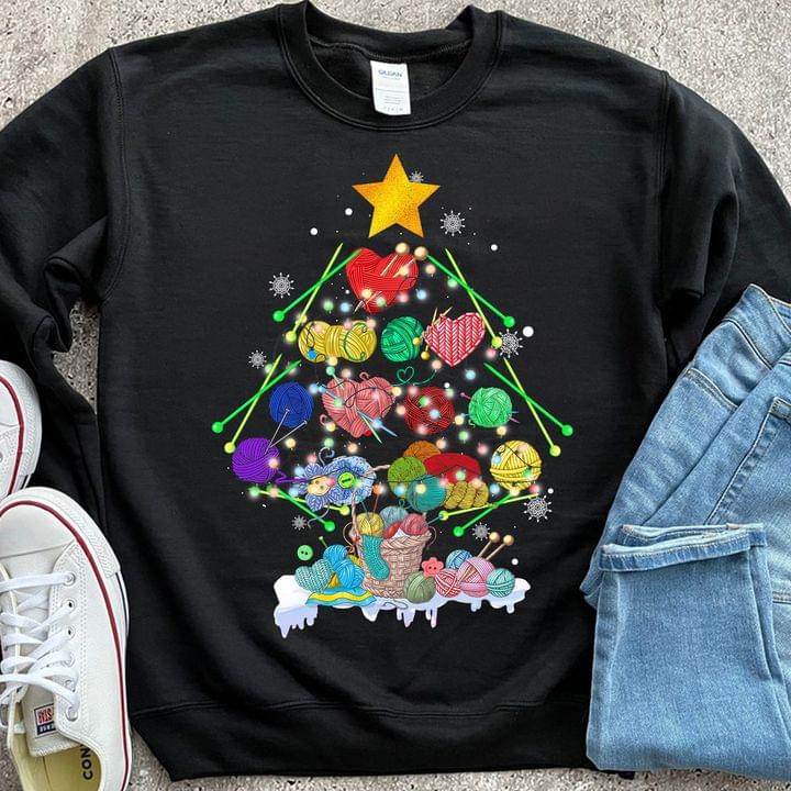 Christmas Tree Wool Knitting Shirt Christmas Tree Wool Knitting Shirt