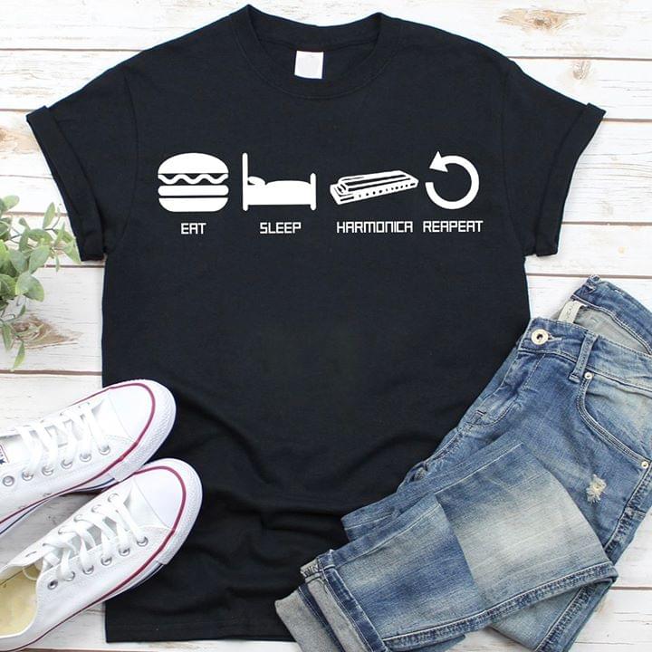 Circle Day Eat Sleep Harmonica Repeat T-Shirt Sweatshirt Hoodie Circle Day Eat Sleep Harmonica Repeat T-Shirt Sweatshirt Hoodie